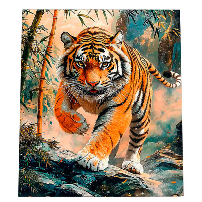 Алмазная мозаика Голодный тигр Рыжий кот НД-1282 1